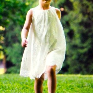 David’s Bridal Sleeveless White Ivory Tank Girls Dress 7